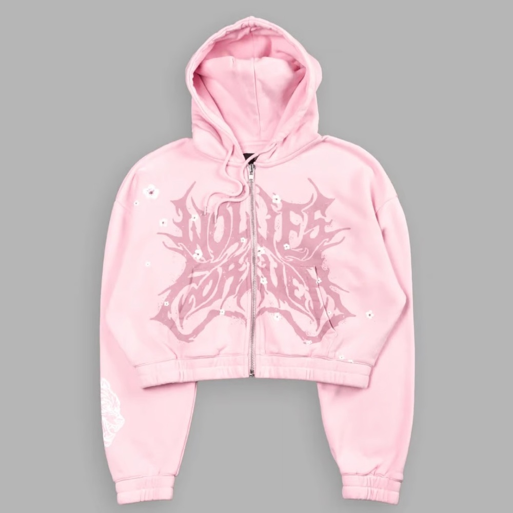 DARC SPORT CHERRY BLOSSOM CROPPED HOODIE